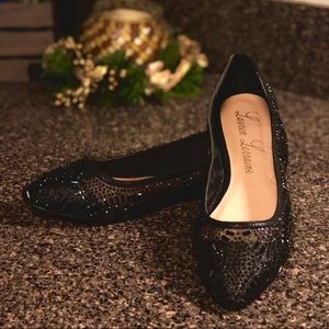 Lauren Lorraine~~ black rhinestone flats